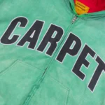 Carpet Co Battered Varsity Work Jacket Green