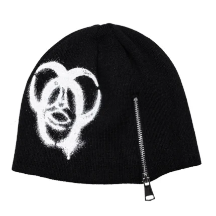 Carpet Co Biohazard Zip Beanie Black