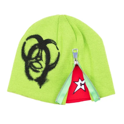 Carpet Co Biohazard Zip Beanie Green