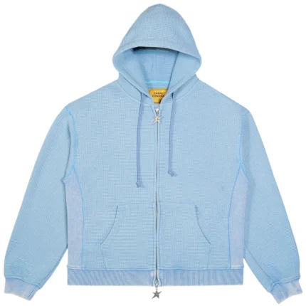Carpet Co C-Star Double Zip Thermal Hoodie Light Blue