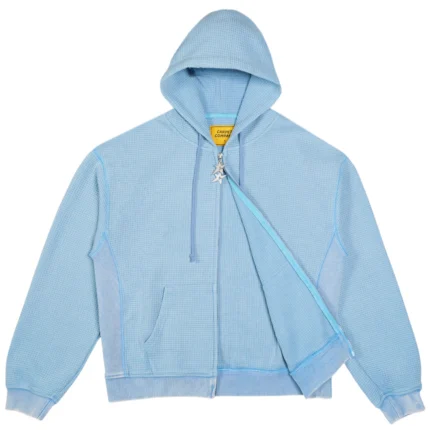 Carpet Co C-Star Double Zip Thermal Hoodie Light Blue