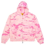 Carpet Co C-Star Double Zip Thermal Hoodie Pink