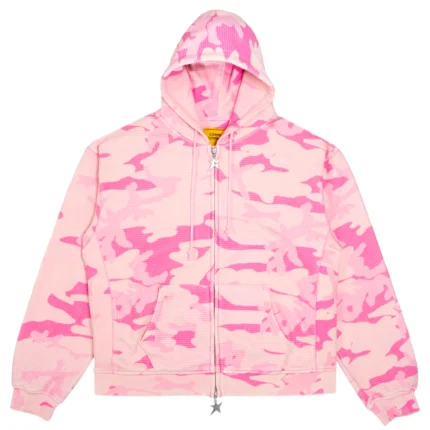 Carpet Co C-Star Double Zip Thermal Hoodie Pink