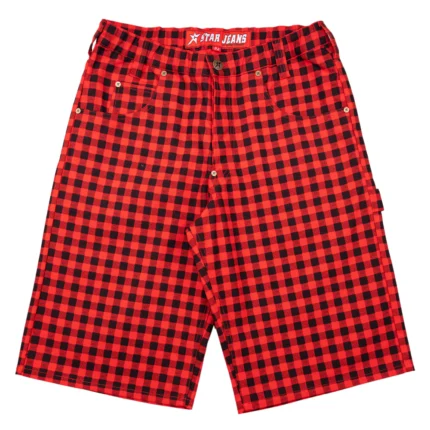 Carpet Co C-Star Plaid Shorts Red