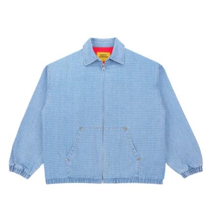 Carpetco Pinstripe Denim Work Jacket Blue 