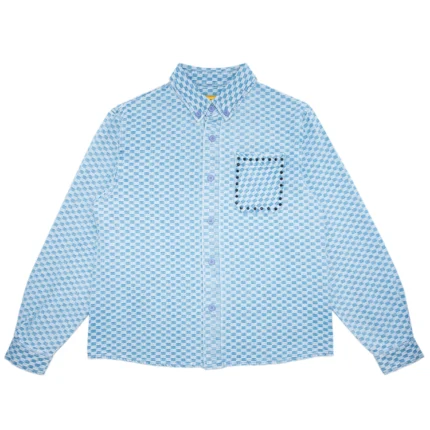 Carpetco Rhinestone Button Up Sky Blue Jacket 