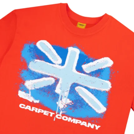 Shop Carpet Co Union Jack Tee Orange for bold graphics, vibrant style, casual comfort, versatile outfits, and streetwear appeal.