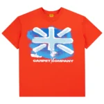 Shop Carpet Co Union Jack Tee Orange for bold graphics, vibrant style, casual comfort, versatile outfits, and streetwear appeal.
